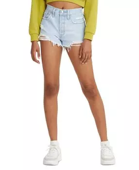 Женские джинсовые шорты 501 из хлопка с высокой посадкой Levi's, мульти