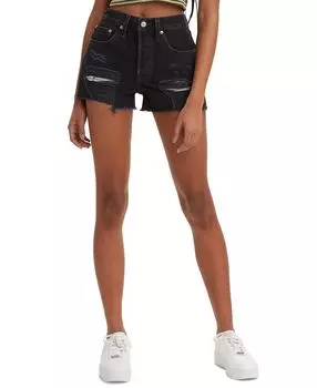 Женские джинсовые шорты 501 из хлопка с высокой посадкой Levi's, мульти