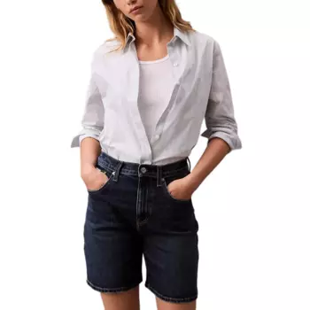 Женские джинсовые шорты CALVIN KLEIN синего цвета