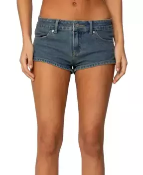 Женские джинсовые шорты Jagger с низкой посадкой Edikted, синий