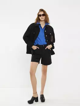 Женские джинсовые шорты Rodeo с высокой талией и прямым карманом LCW Jeans