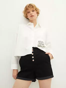 Женские джинсовые шорты Rodeo с завышенной талией и карманами с напуском LCW Jeans