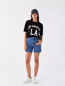 Женские джинсовые шорты стандартного кроя LCW Jeans, среднее индиго родео