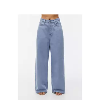 Женские джинсы Arket свободного кроя из чистого хлопка, светло-голубой