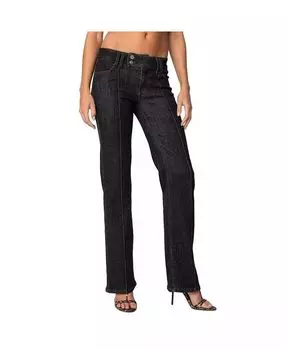Женские джинсы Avril Boot Cut с низкой посадкой Edikted, черный