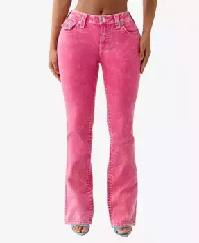 Женские джинсы Becca Big T Bootcut Flap True Religion, розовый