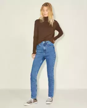 Женские джинсы «Берлин» узкого кроя с завышенной талией Jack & Jones, синий