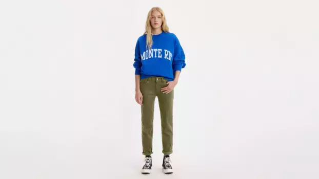 Женские джинсы-бойфренды со средней посадкой Levi's, зеленый