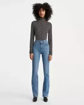 Женские джинсы Bootcut 725 с высокой талией, средней степени стертости Levi's, синий