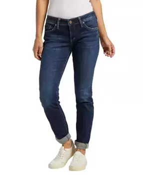 Женские джинсы Boyfriend Mid Rise Slim Leg Silver Jeans Co., синий