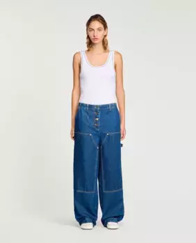 Женские джинсы Carpenter с застежкой на пуговицы Sandro, синий