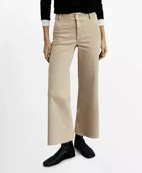 Женские джинсы Catherin Culotte с высокой талией MANGO, коричневый/бежевый