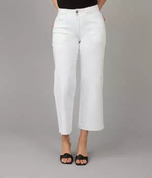 Женские джинсы COLETTE-WHT с высокой посадкой и широкими штанинами Lola Jeans, белый