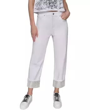 Женские джинсы Crystal-Cuff KARL LAGERFELD PARIS, белый