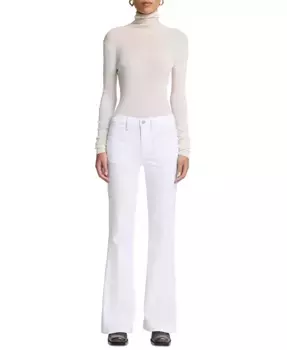 Женские джинсы Dojo Tailorless с накладными карманами и расклешенным низом 7 For All Mankind, белый