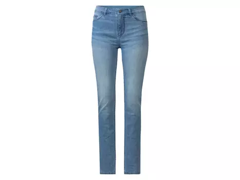 Женские джинсы esmara, узкого кроя, с нормальной высотой талии, светло-синий