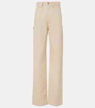 Женские джинсы Etienne с высокой посадкой и широкими штанинами Loro Piana, Mild Sand