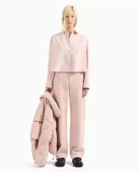 Женские джинсы J38 с широкими штанинами и высокой талией Armani Exchange, светло-розовый