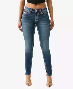 Женские джинсы Jennie Super T Flap Skinny Zipper True Religion, синий
