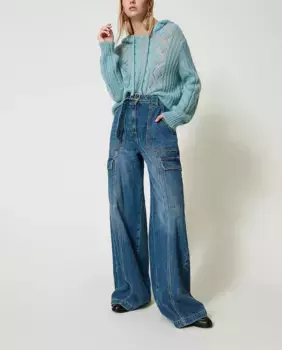 Женские джинсы-карго Twinset, синий