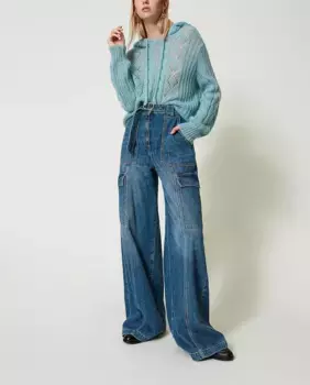 Женские джинсы карго Twinset, синий