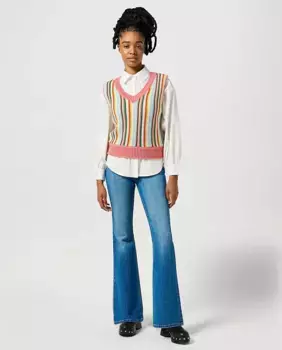 Женские джинсы-клеш Fierce Flare с высокой посадкой Wrangler, синий