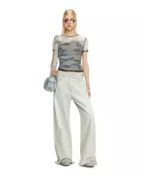 Женские джинсы клеш с заниженной талией Diesel, голубой