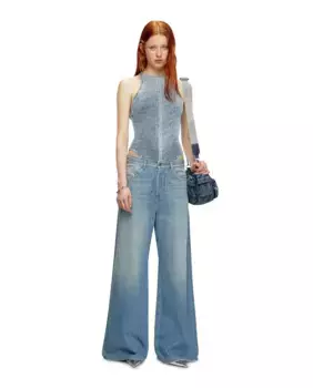 Женские джинсы клеш с заниженной талией Diesel, синий