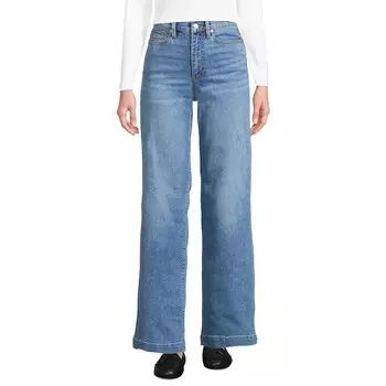 Женские джинсы Lands End Tall с высокой посадкой и широкими штанинами Lands' End, цвет Beau Blue
