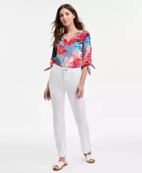 Женские джинсы Lexington Mid Rise Straight Leg Jones New York, белый