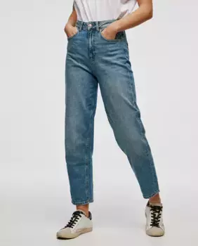 Женские джинсы Lisbon Mom Fit с высокой посадкой Jack & Jones, синий