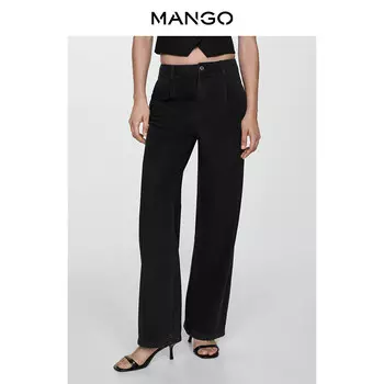 Женские джинсы Mango для поездок на работу, черный