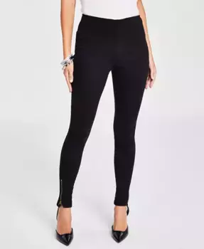 Женские джинсы Mid Rise Skinny-Leg с молнией на щиколотке I.N.C. International Concepts, черный