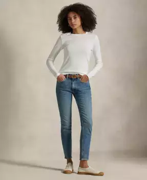 Женские джинсы Mid-Rise Super-Slim Polo Ralph Lauren, синий