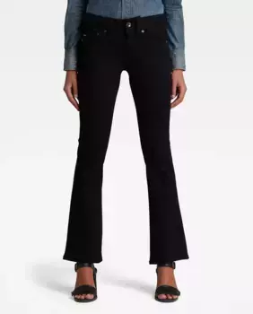 Женские джинсы Midge, узкие джинсы Bootcut G-Star, черный