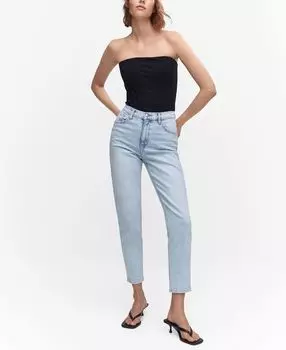 Женские джинсы Mom Comfort с высокой посадкой MANGO
