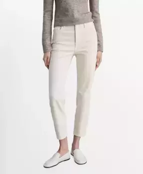 Женские джинсы Newmom Comfort с высокой посадкой MANGO, коричневый/бежевый