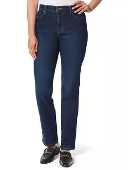 Женские джинсы Petites High Rise Dark Wash Straight Leg Gloria Vanderbilt, цвет madison