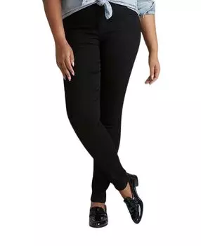 Женские джинсы Plus Seine High Rise Skinny 32 дюйма, черные Universal Standard, черный