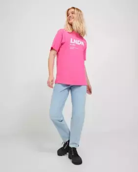 Женские джинсы приталенного кроя Lisbon Mom с высокой посадкой Jack & Jones, синий