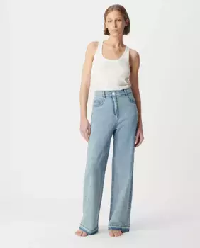 Женские джинсы прямого кроя с карманами IKKS, синий