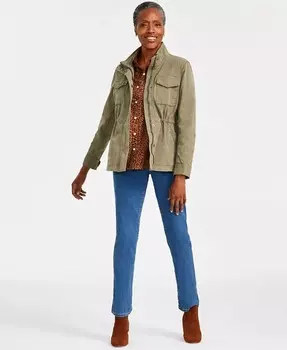 Женские джинсы прямого кроя с высокой посадкой Style & Co, синий