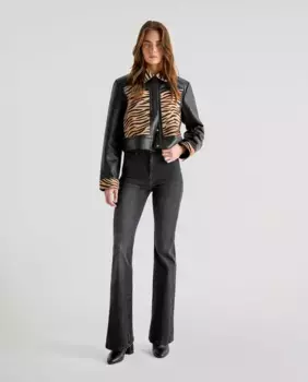 Женские джинсы прямого кроя с высокой посадкой Scalpers, черный