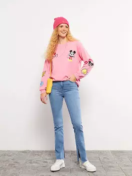 Женские джинсы прямого кроя с высокой талией Xside