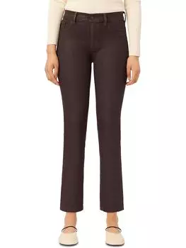 Женские джинсы прямого кроя со средней посадкой и покрытием DL1961, цвет aubergine