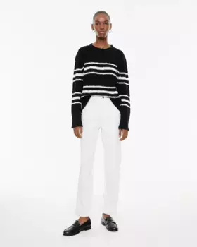 Женские джинсы прямого кроя, средней посадки System Action, белый