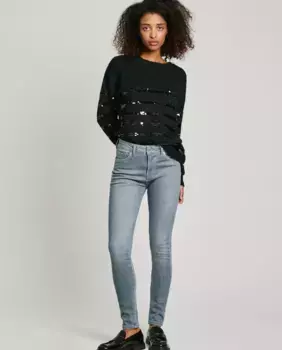 Женские джинсы Regent Skinny средней посадки из эластичной ткани Pepe Jeans, серый