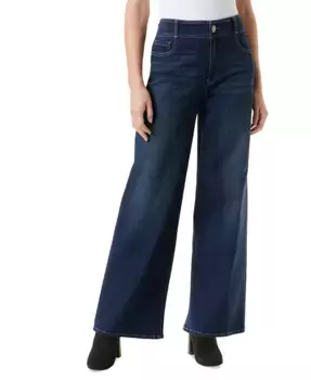 Женские джинсы с эффектом коррекции фигуры и широкими штанинами Gloria Vanderbilt, синий