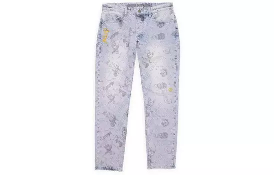 Женские джинсы с логотипом Letter, синие Drew House