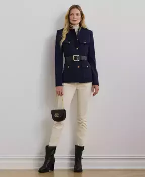 Женские джинсы с высокой посадкой и прямыми штанинами Lauren Ralph Lauren, белый